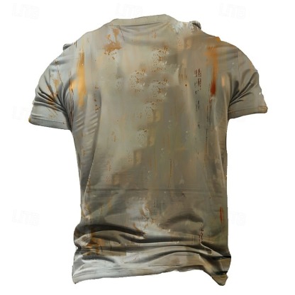 Men's Tiger Funny T Shirt Short Sleeve T shirt 3D Print Crew Neck Shirt Exaggerated Designer Party Holiday Gray Summer Spring Clothing Apparel S M L XL XXL XXXL