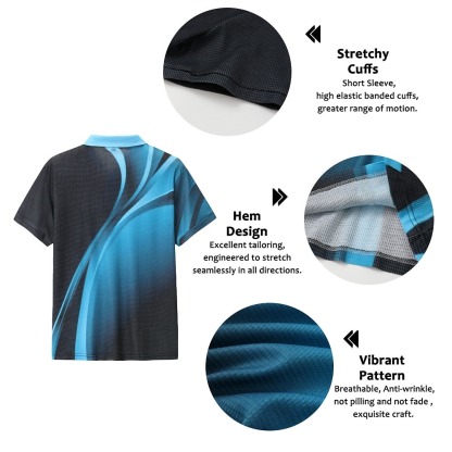 Men's Geometric Waffle Polo Shirts Golf Shirt Short Sleeve Polo Shirts Collared Shirts Business Casual Vacation Wear Formal Wear Festival Wear Buttons 3D Print Yellow Red Blue