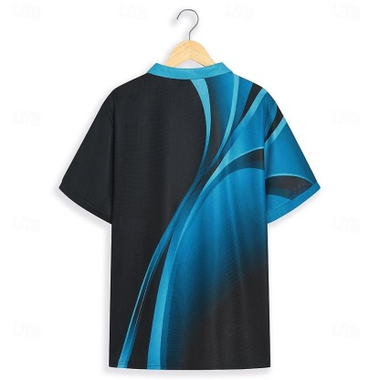 Men's Graphic Prints Geometry Waffle Polo Shirts Polo Shirts Short Sleeve Polo Shirts Turndown Casual Going out Print Yellow Blue Purple