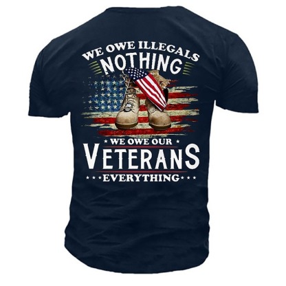 Veterans Day Men's Patriot Patriotic Veteran Unisex Graphic Prints Shoe National Flag T shirt Slogan T Shirts Retro Shirts Short Sleeve T shirt 3D Print Crew Neck Shirt Sports Designer Casual