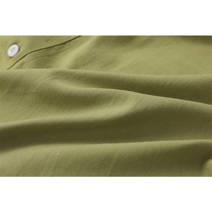 Men's Shirt Cotton Linen Shirt Summer Shirt Beach Wear Button Up Shirt Plain Vacation Curise Black White Pink Navy Blue Long Sleeve Lapel Spring & Summer Clothing Apparel