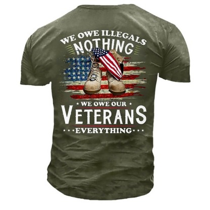 Veterans Day Men's Patriot Patriotic Veteran Unisex Graphic Prints Shoe National Flag T shirt Slogan T Shirts Retro Shirts Short Sleeve T shirt 3D Print Crew Neck Shirt Sports Designer Casual