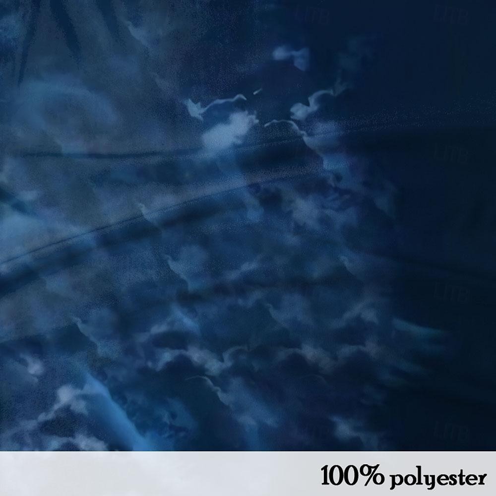 Men's Zip Polo Shirts Golf Shirt Short Sleeve Polo Shirts Collared Shirts Casual Funny Streetwear Vacation Wear Party Outfits 3D Print Quarter Zip Polo Blue