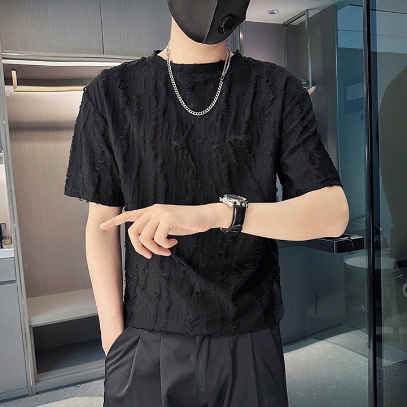 เสื้อยืดแขนสั้นสไตล์เกาหลีแฟชั่น