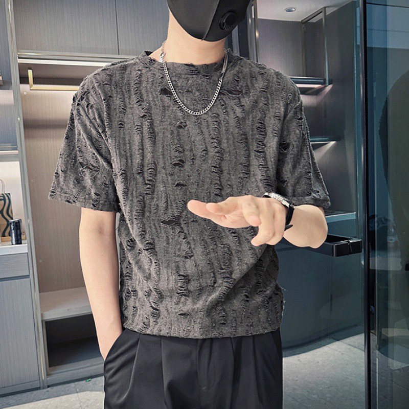 เสื้อยืดแขนสั้นสไตล์เกาหลีแฟชั่น