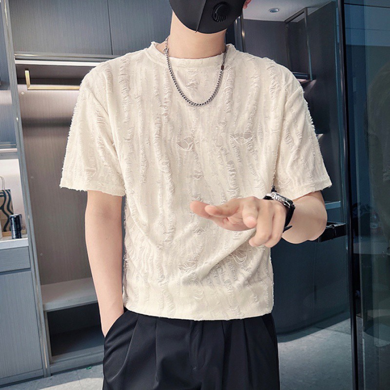 เสื้อยืดแขนสั้นสไตล์เกาหลีแฟชั่น