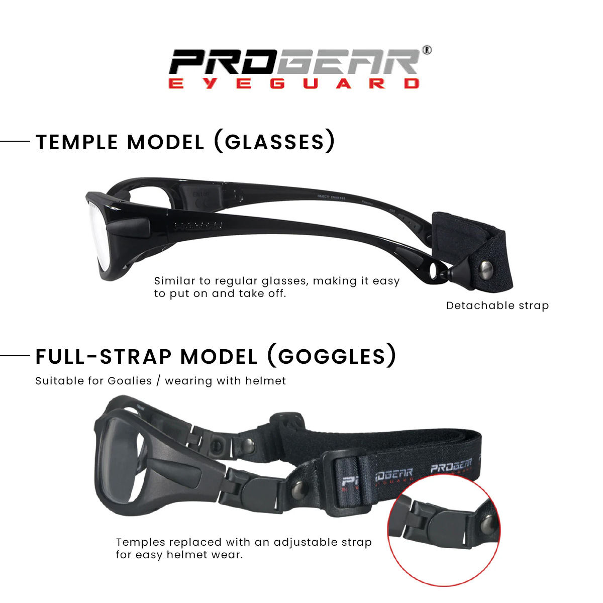 [PRE-ORDER] PROGEAR® Eyeguard Goggles - Shiny Metallic Black