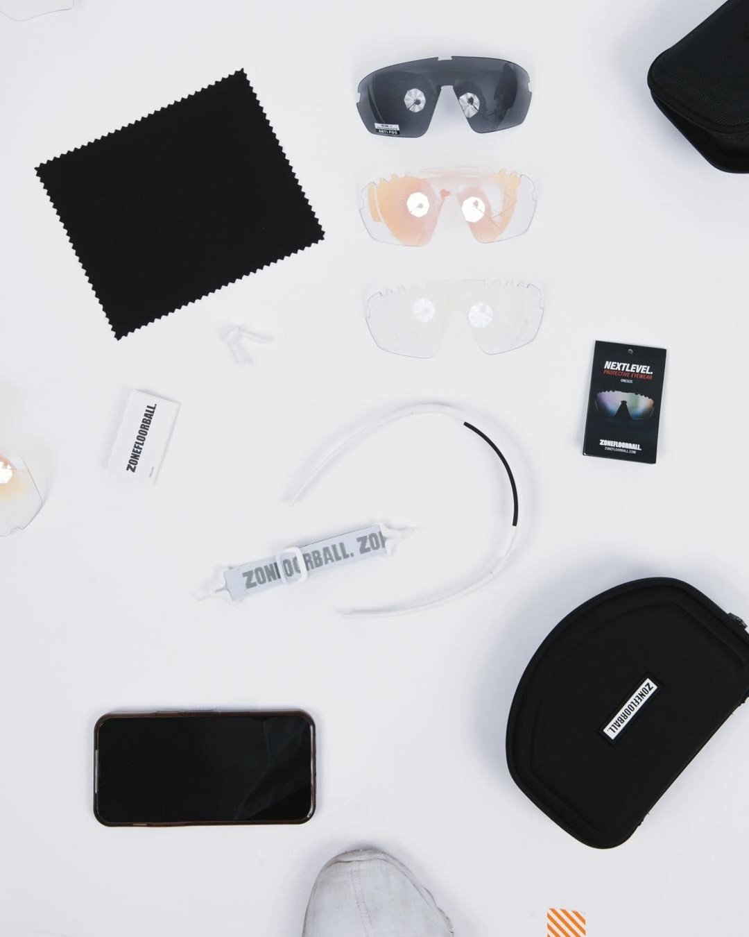 ZONE Floorball Goggles NEXT LEVEL Black/Red