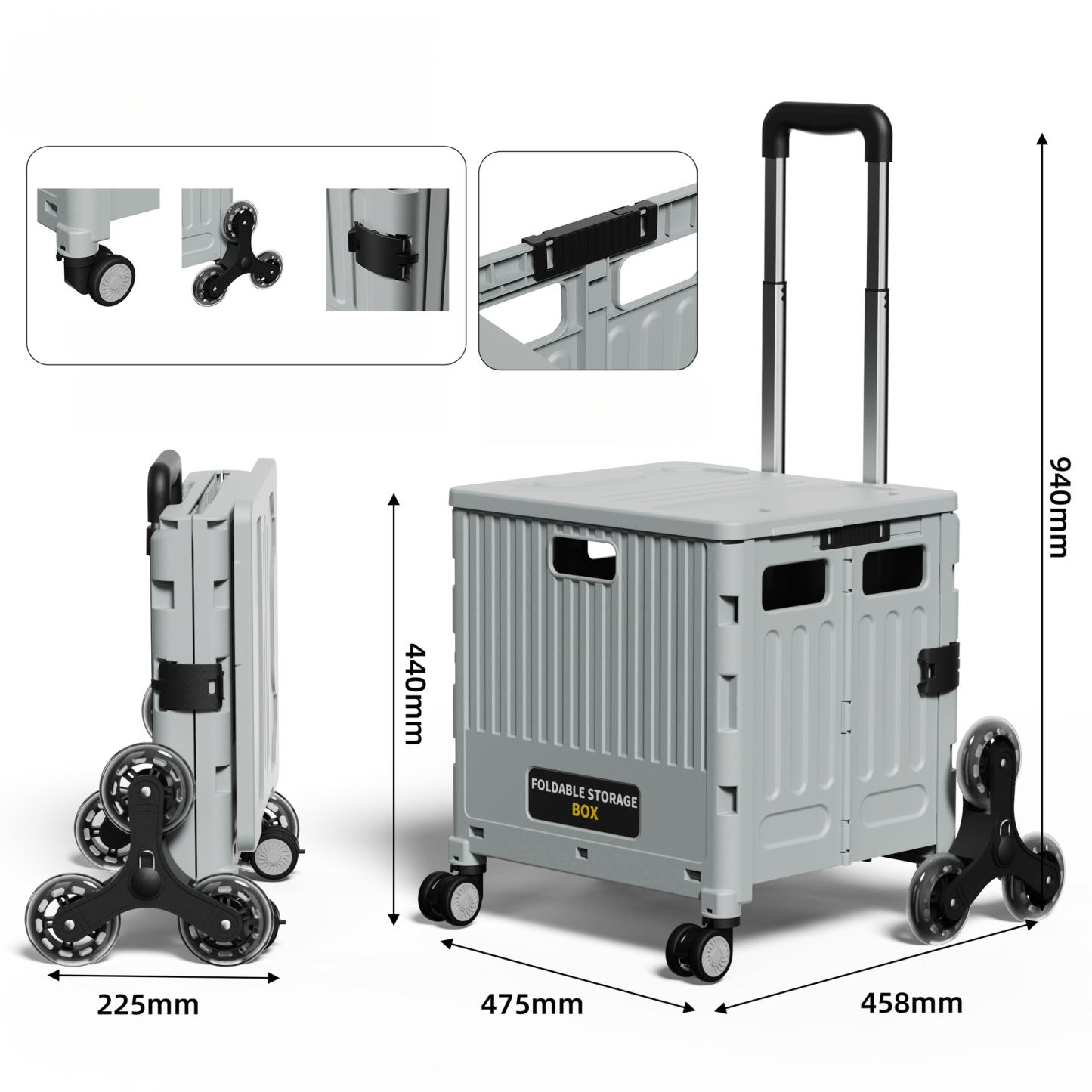 可爬樓便攜折疊購物車
