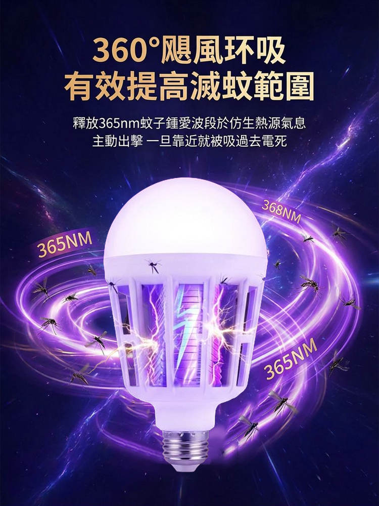 【2026最新黑科技滅蚊燈！全屋0蚊蠅！】LED強效滅蚊燈丨物理滅蚊燈丨仿生紫光誘蚊丨全屋0蚊蠅丨省電無毒丨適用嬰幼兒家庭丨30天只用1度電丨讓10萬台灣家庭告別蚊子噩夢