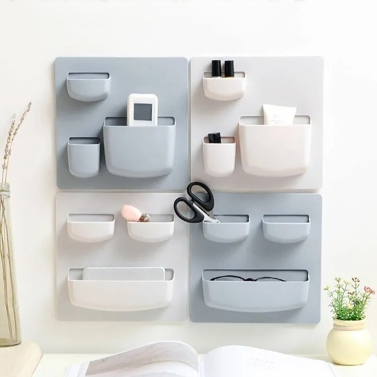 素色牆面置物架