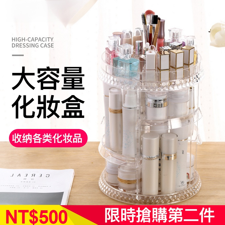 【官方站】旋轉化妝品案頭置物架