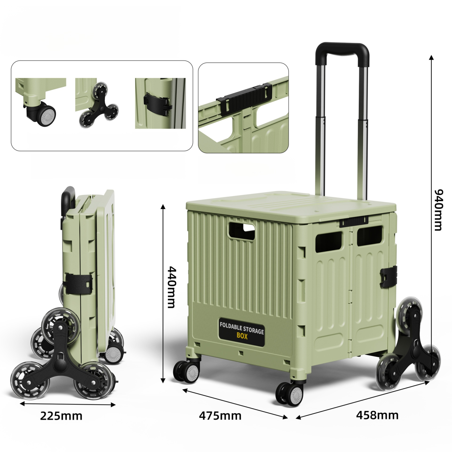 可爬樓便攜折疊購物車