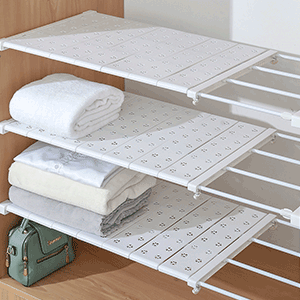 【免打孔可伸縮】衣櫃櫥櫃浴室收納分層隔板