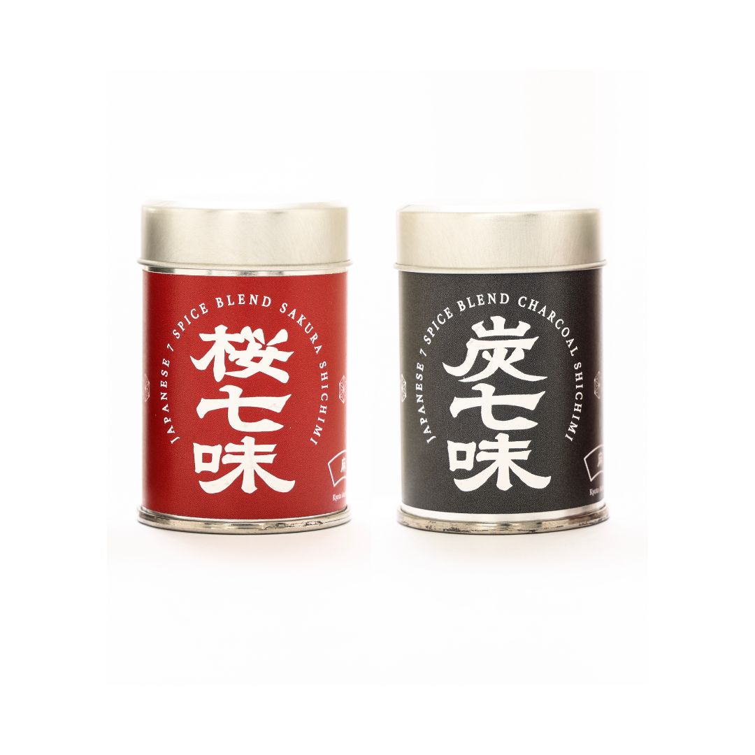 ［桜七味＆炭七味］七味唐辛子セット - 料理を格上げする和スパイス｜10g