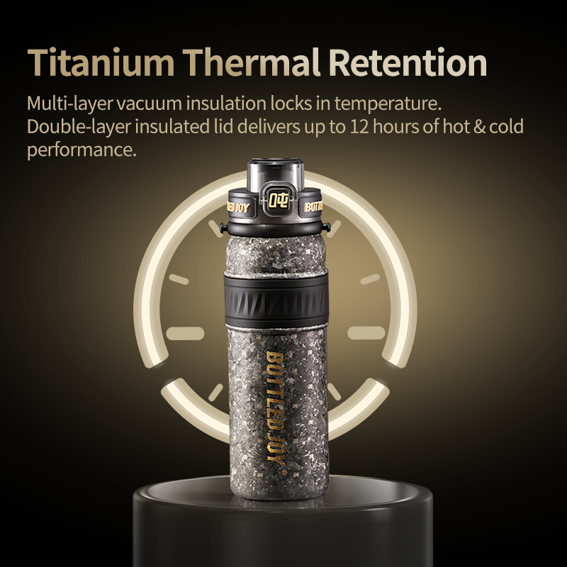 AquaJoy チタンウォーターボトル 620ML - 軽量断熱ボトル |ボトル入りの喜び