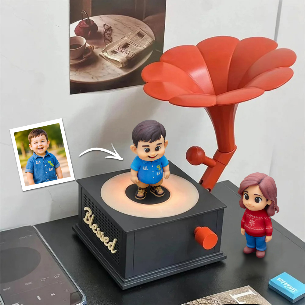 カスタムおもちゃフィギュアアクションフィギュアデザイン3dプリントフィギュアポートレートパーソナライズオルゴール