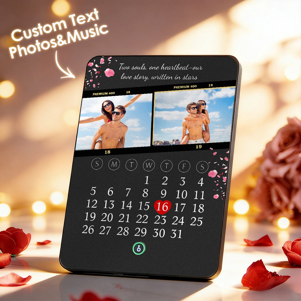 音楽プレーヤー付きカスタムアクリルソングプレート：パーソナライズされた写真ギフト