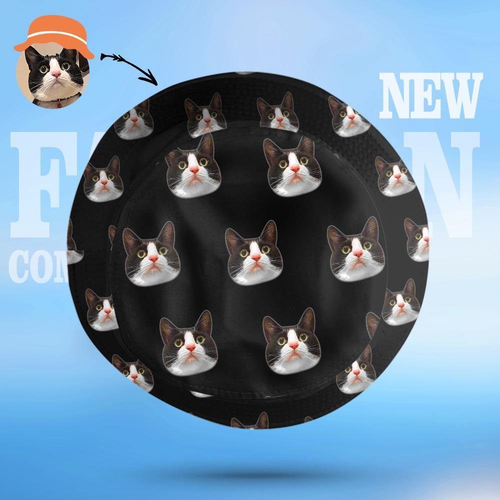 カスタムバケットハット写真帽子猫の飼い主のためのパーソナライズされたバケットハットギフト