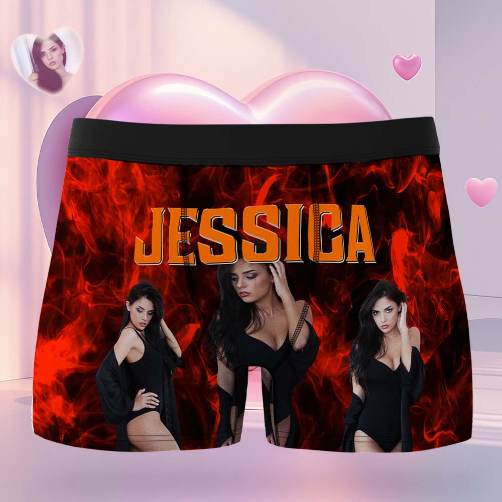 カスタムメンズフェイスボクサーヴィンテージフェイスボクサーパーソナライズされたフェイスボクサーバレンタインデーの下着