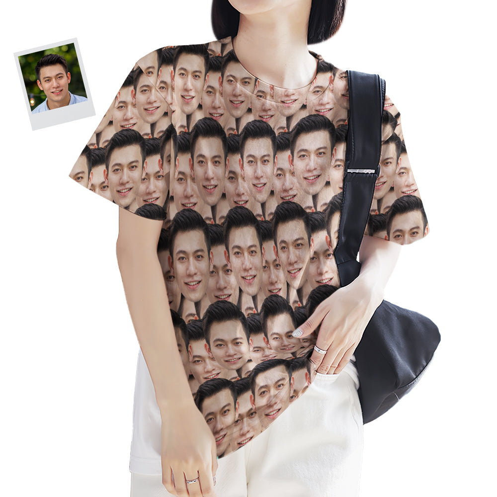 カスタムフォトTシャツ－写真入り可能なオリジナルTシャフェイスマッシュ