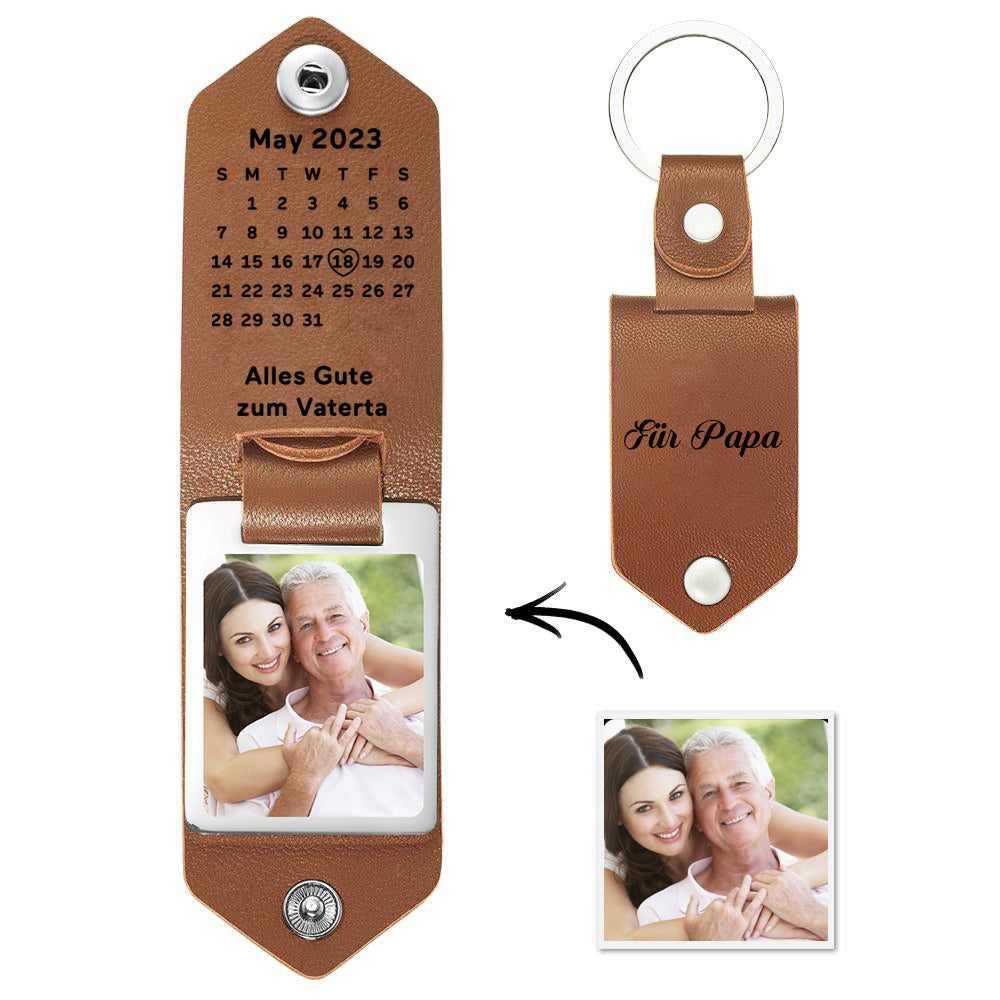 パーソナライズされた記念日カレンダーキーチェーン婚約日カレンダーギフトユニークなデザイン