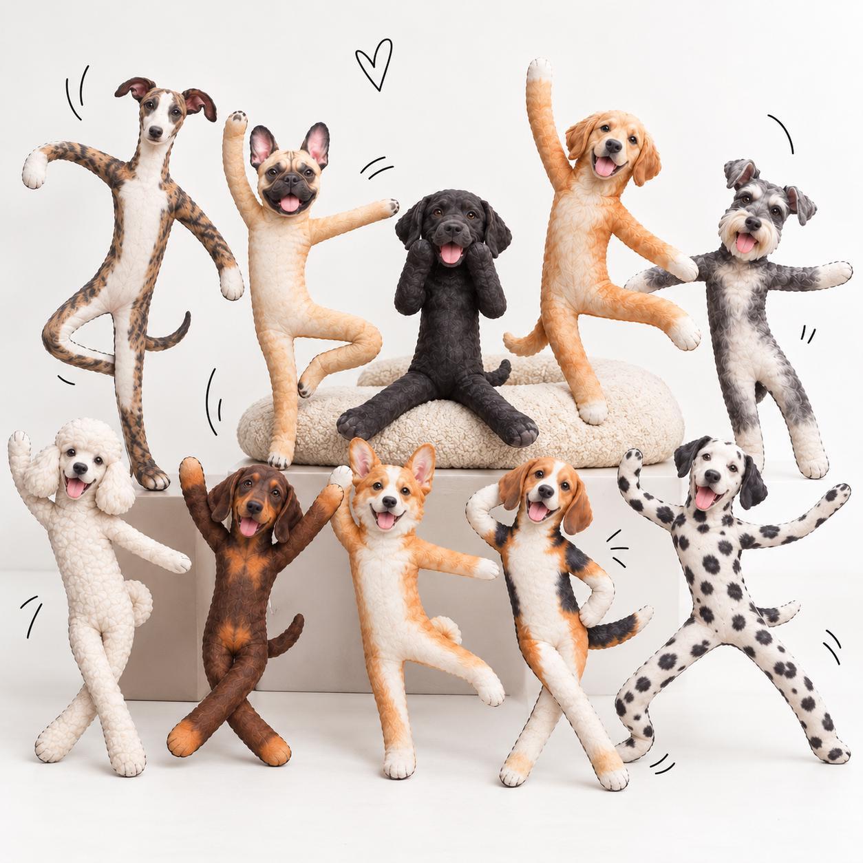 犬愛好家へのカスタム犬ぬいぐるみギフト - 遊び心のあるポーズとパーソナライズされた外観の誕生日プレゼント