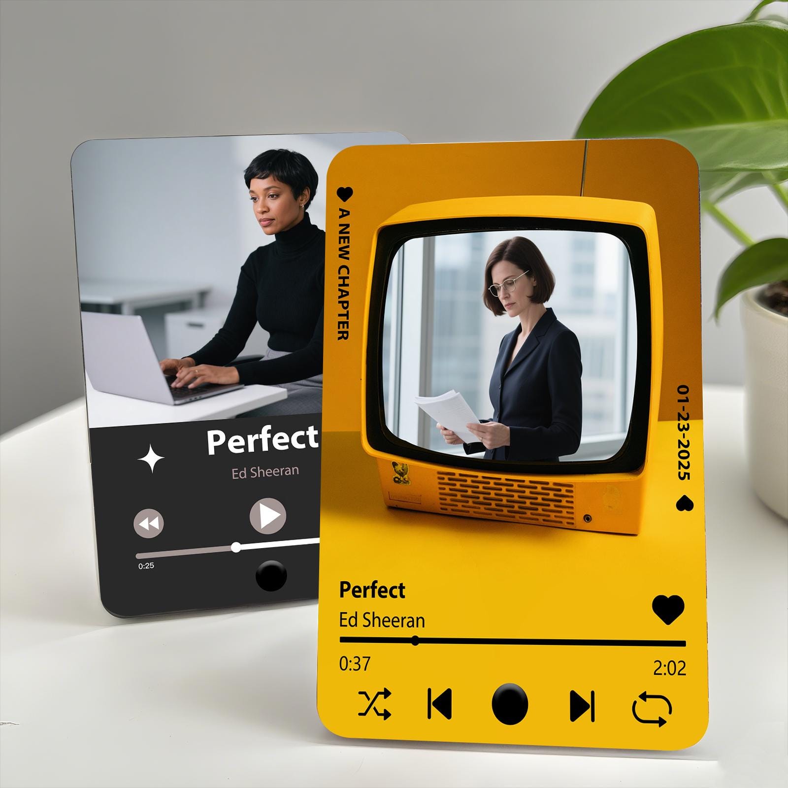 パーソナライズされた写真と音楽の送別ギフト：退職記念品