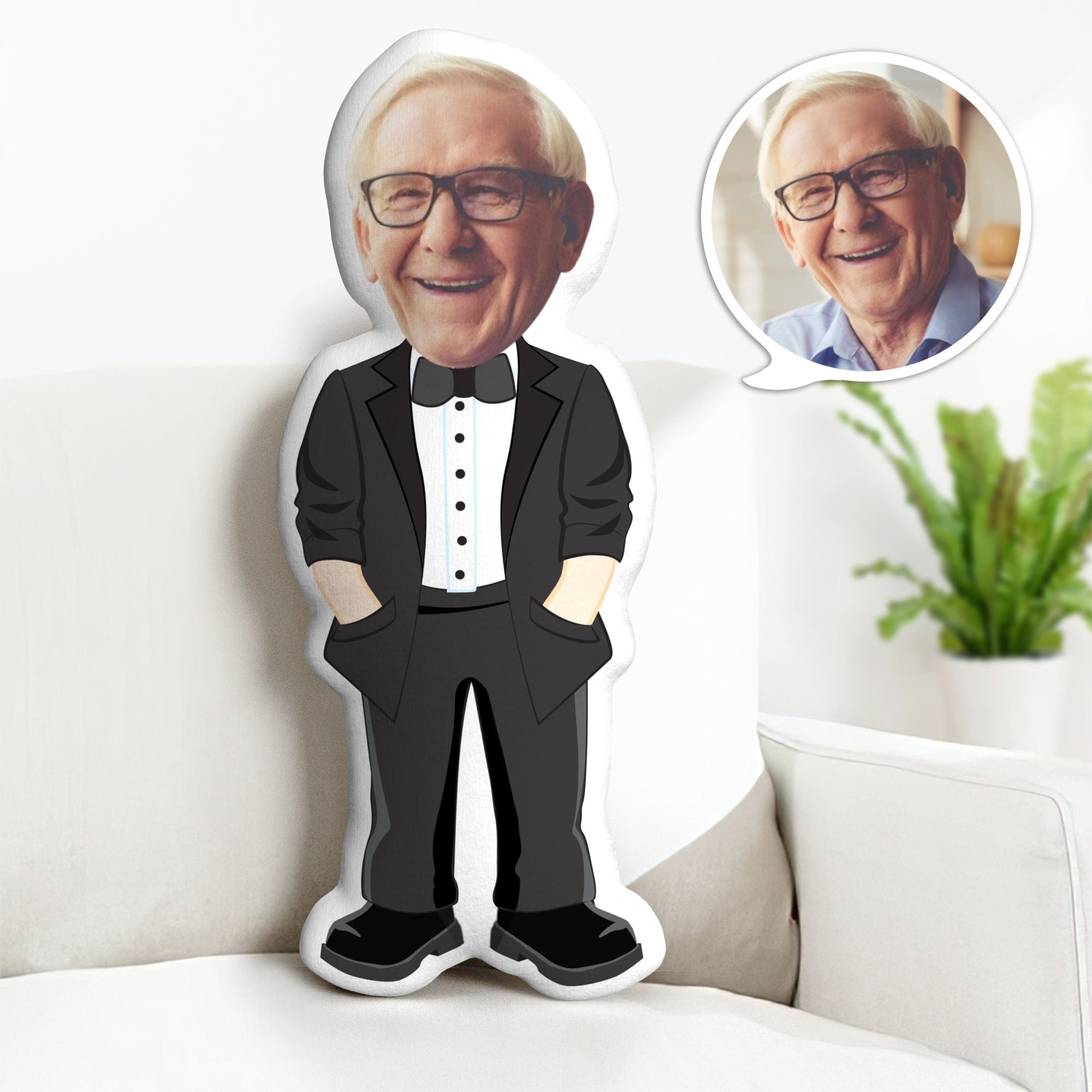 Fathers Day Pillow Personalized Minime Throw Pillow Custom Gifts for Dad