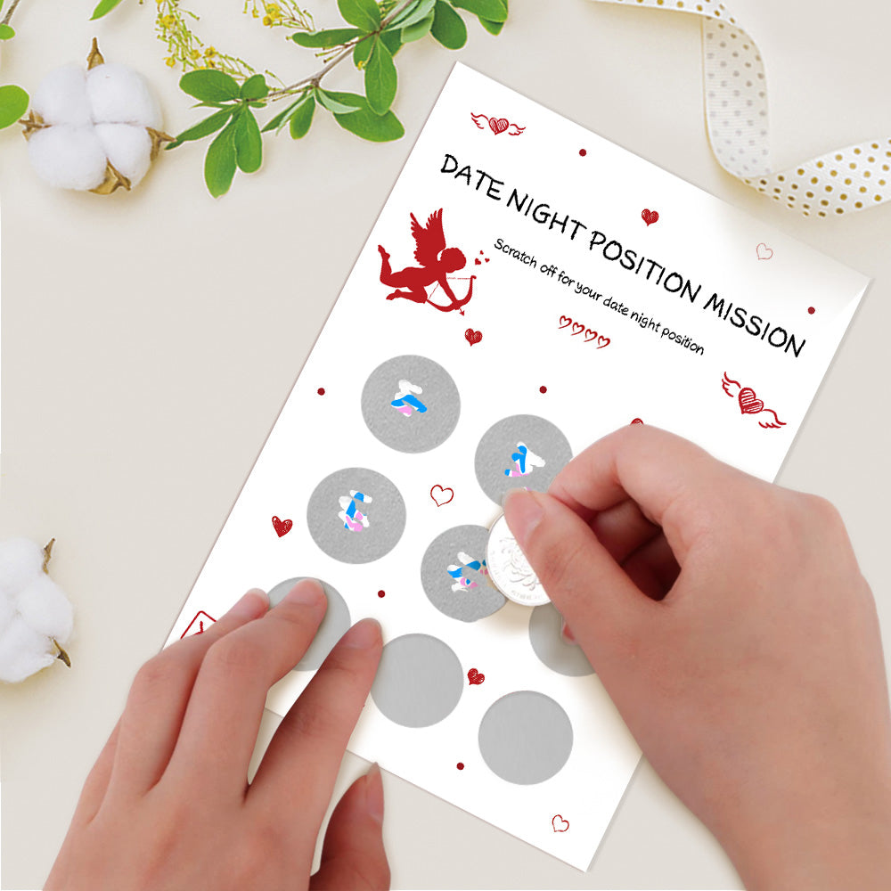 Valentine's Day Naughty Scratch Card Surprise Sex Position Scratch off Card