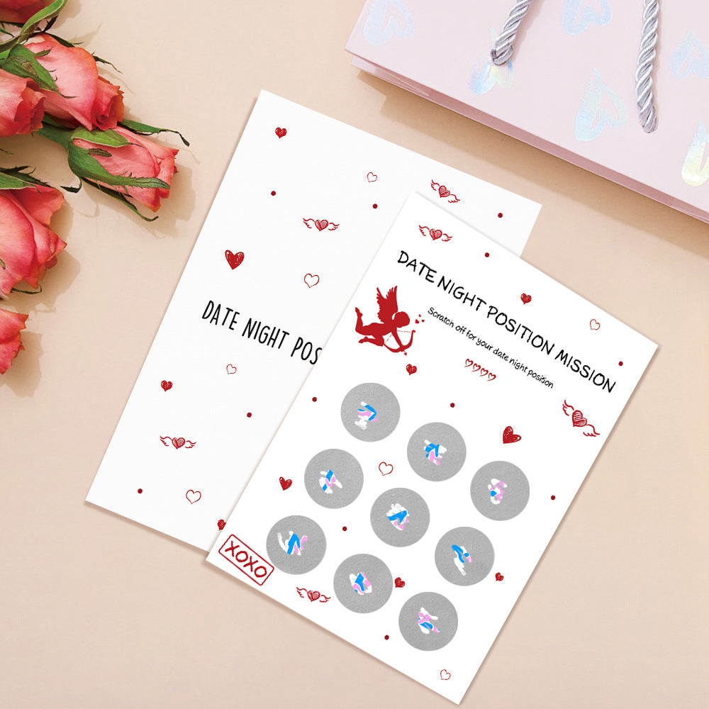 Valentine's Day Naughty Scratch Card Surprise Sex Position Scratch off Card