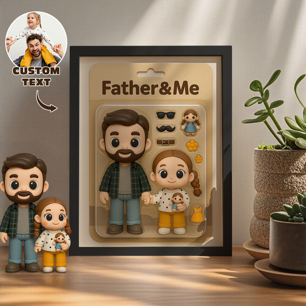 Fully Body Custom Action Figure Portraits | Personalised Toy Box Art | Custom Photo Frame Decorations