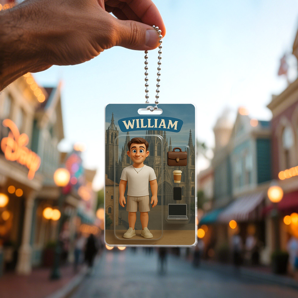 Fully Body Customizable Action Figure Pack Packaging Toy Box Style Art Gift Personalised Acrylic Car Hanger Gift for Him