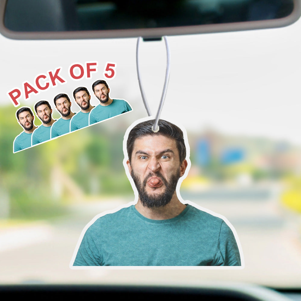 Custom Car Air Freshener Funny Air Freshener Rearview Mirror Ornament Christmas Gifts Up to 5 Packs