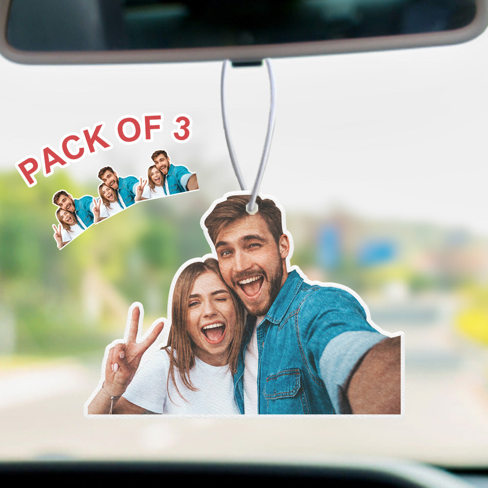 Picture Air Freshener Custom Car Air Freshener Rearview Mirror Ornament 3PCS Air Freshener Valentine's Day Gifts