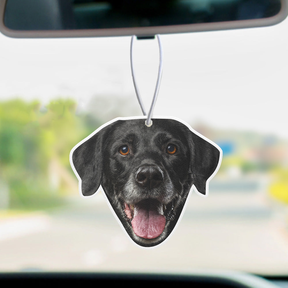 Custom Face Car Air Freshener Rearview Mirror Ornament 3PCS Funny Air Freshener Gifts For Dog Lovers
