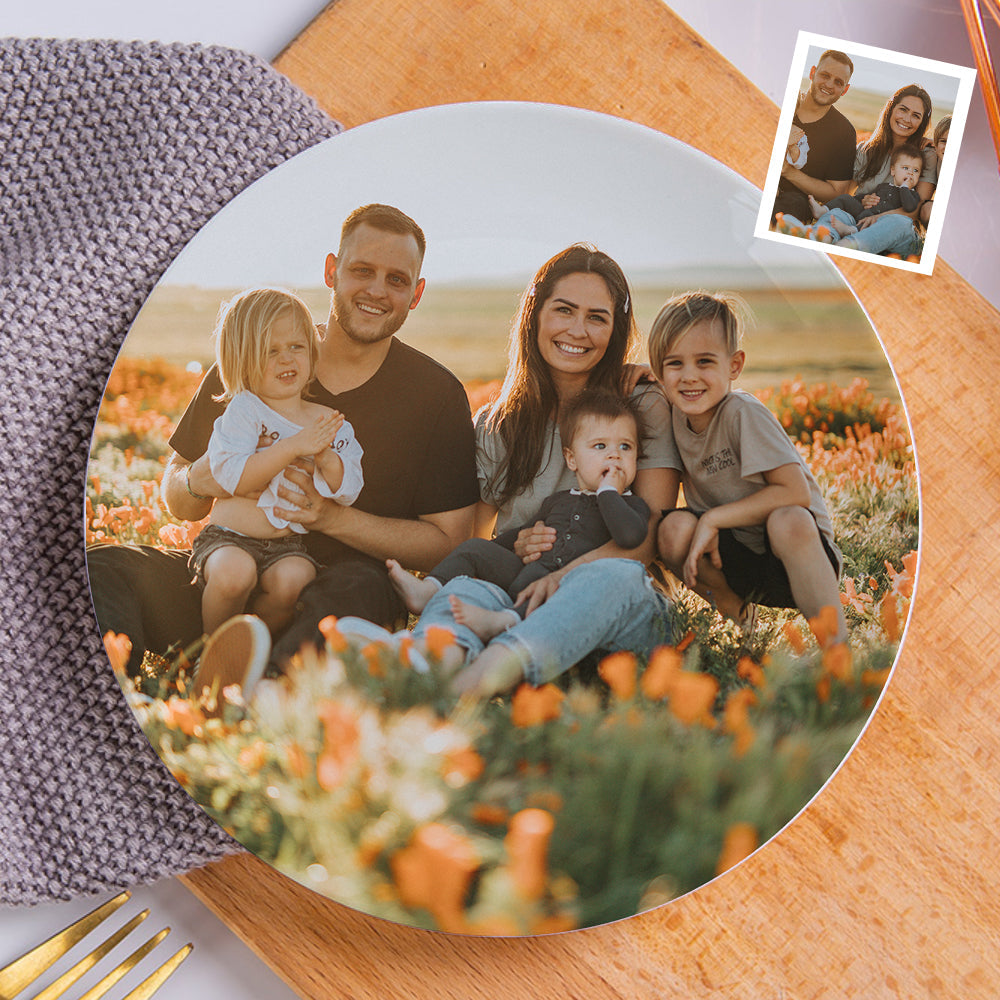 Custom Dinner Plate Photo Ceramics Plate Tableware Gifts for Family