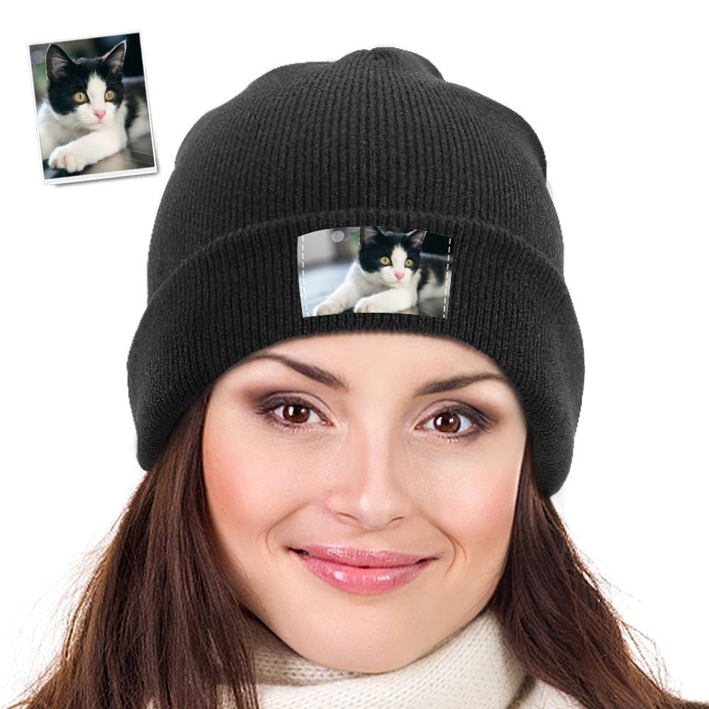 Custom Photo Beanie Hat Personalised Beanie Hats Gift for Couple