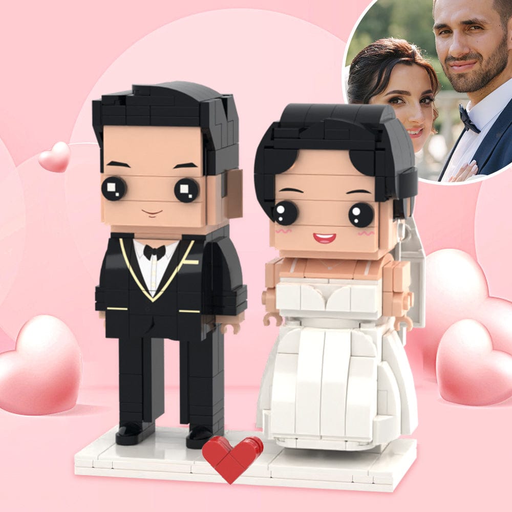 Customizable Fully Body 2 People Custom Brick Figures Wedding Gifts