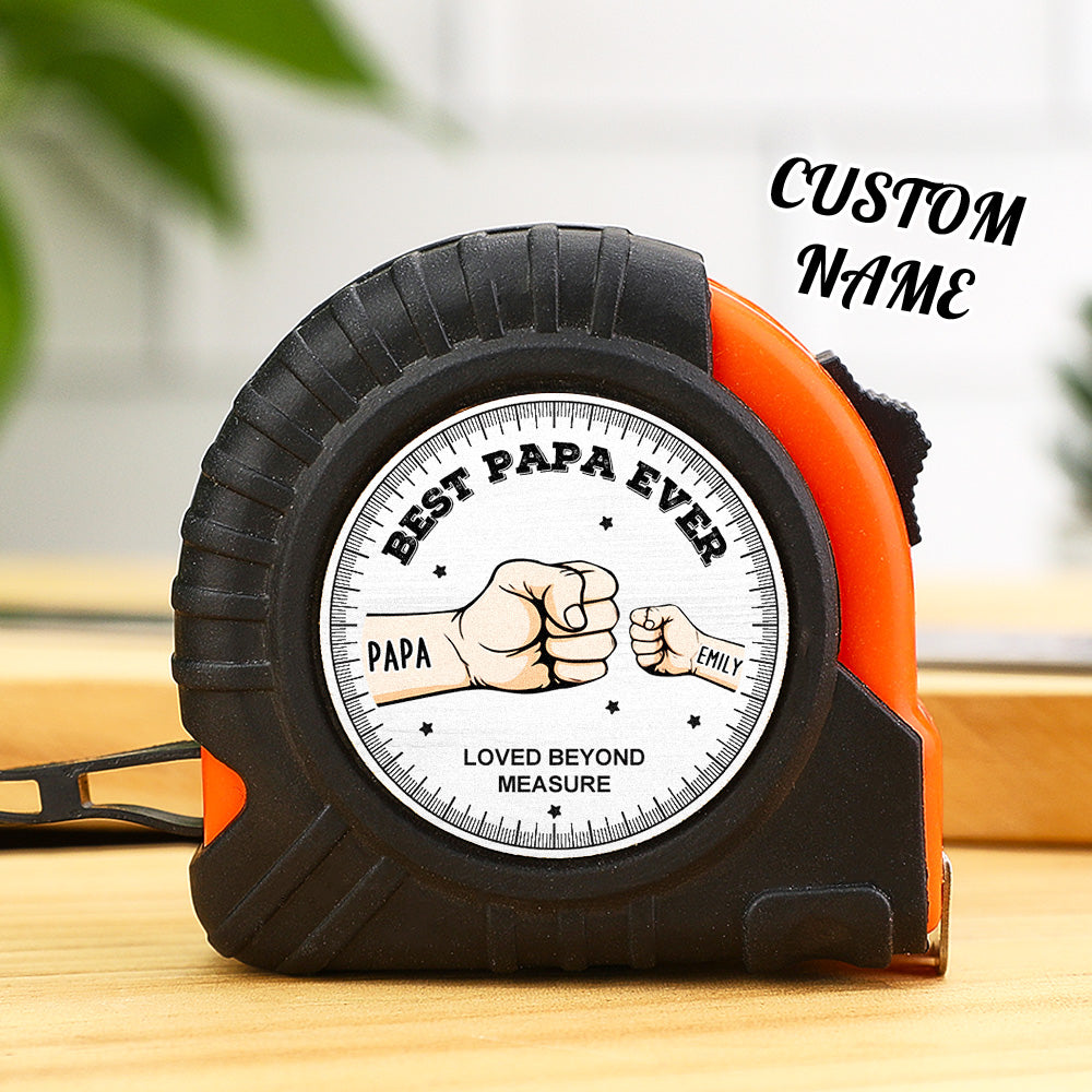 Best Dad Ever Custom Tape Measure Gift For Dad Grandpa Personalised Father's Day Gift