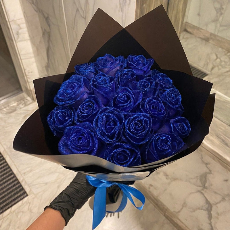 Glitter Rose Bouquet Best Anniversary Gifts for Her 7 Colors