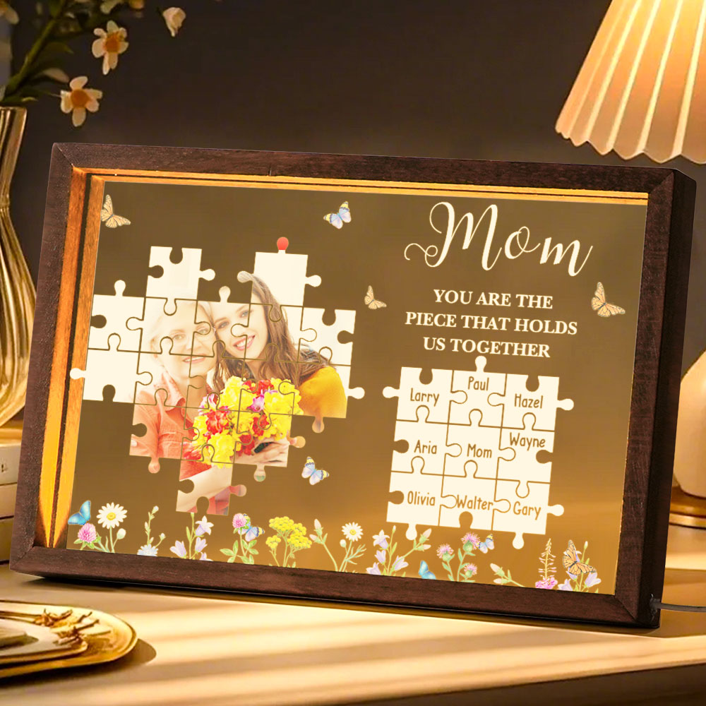 Personalized Mom You Are The Piece That Holds Us Together Night Light Mother's Day Gift for Mom