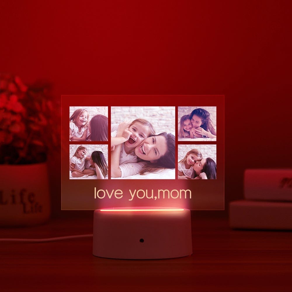 Custom Picture Night Light Personalized Night Light Gifts For Mother