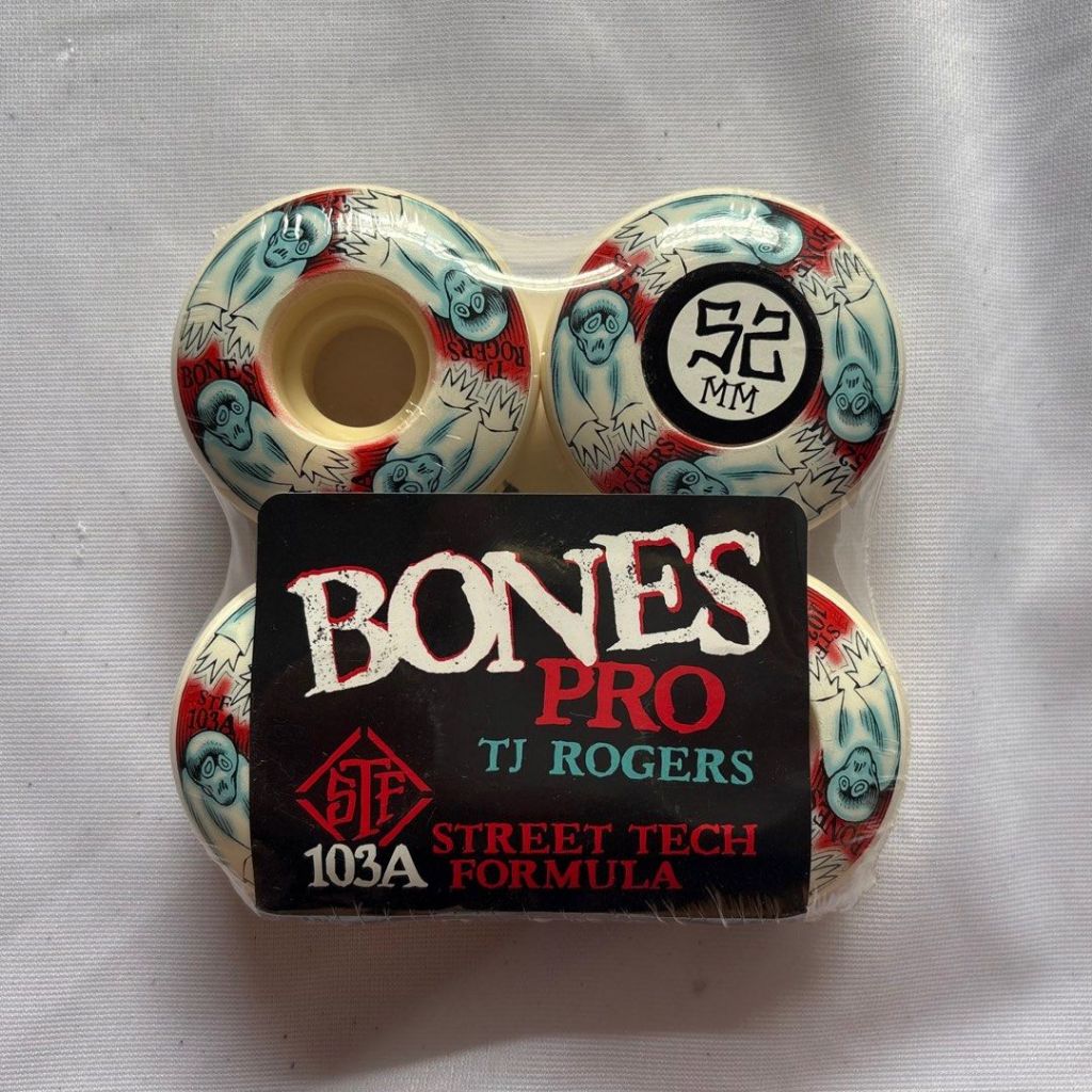 Bones “Whirling” 52mm 103a V3 Slims Street Tech Formula Skateboard Wheels-Halfpiped 