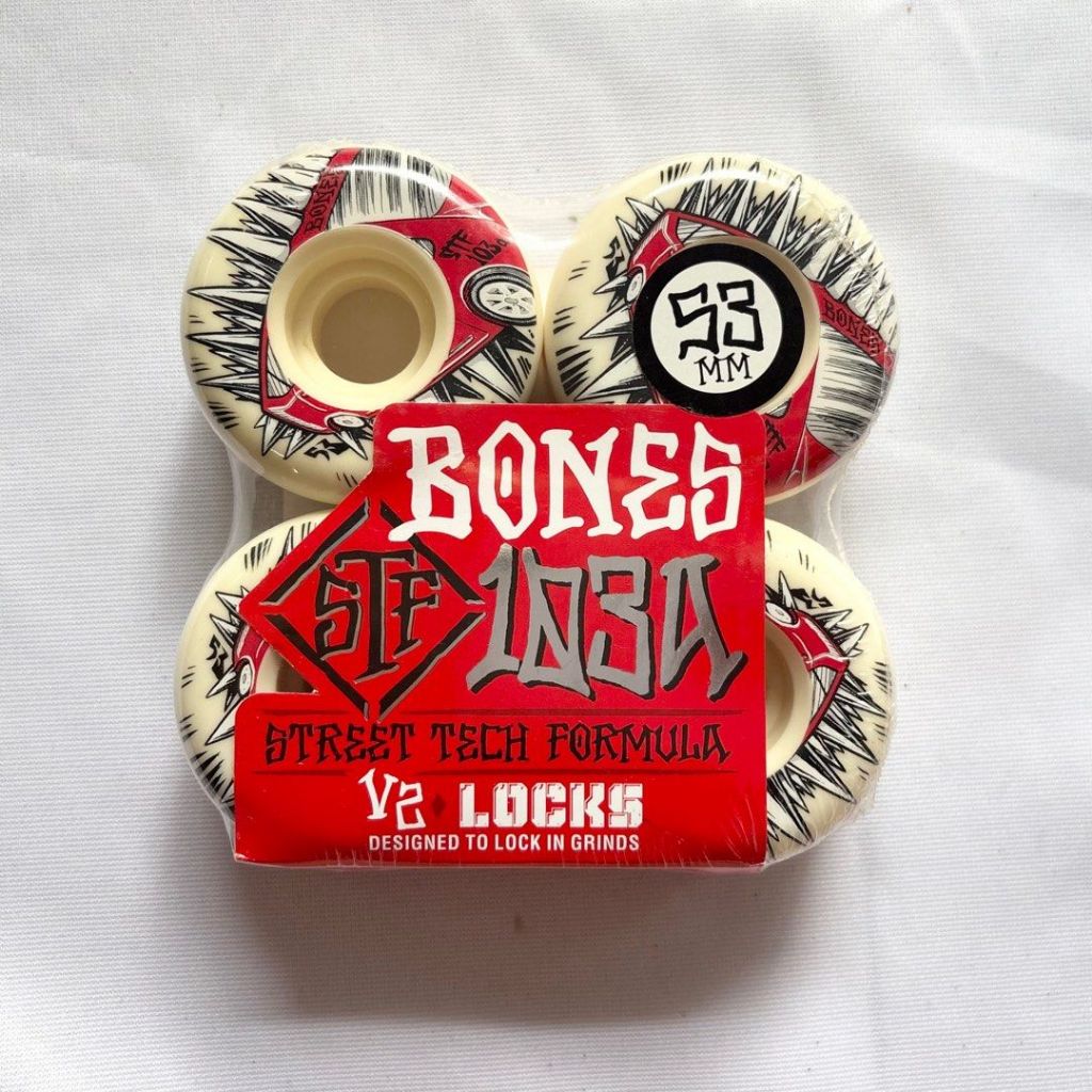 Bones “Prius” 52mm/53mm 103a V2 Locks Street Tech Formula Skateboard Wheels-Halfpiped 
