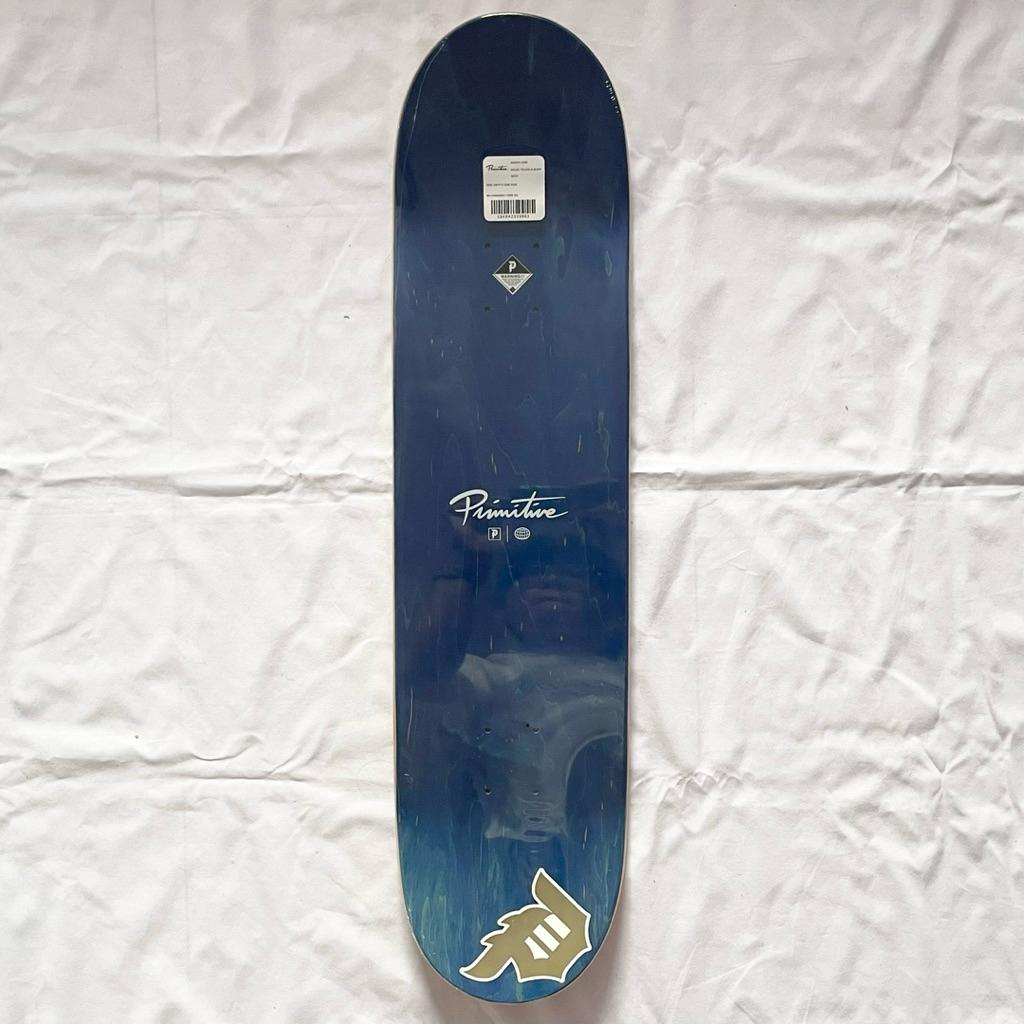 Primitive “Yellow Core” 8.0” Skateboard Deck-Halfpiped 