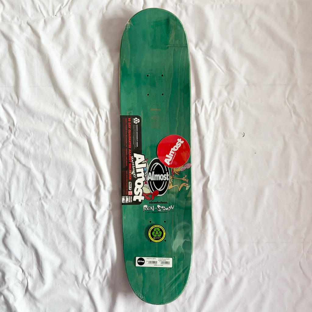 Almost x Ren and Stimpy “Temple” 8.0” x 31.7” Yuri Facchini Pro Model Skateboard Deck-Halfpiped 