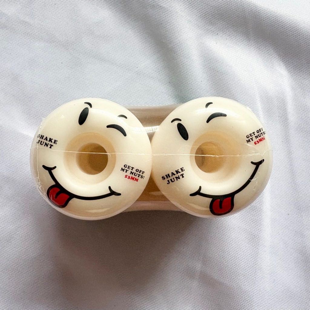 Shake Junt “Get off my nuts” 53mm 101a Skateboard Wheels-Halfpiped 