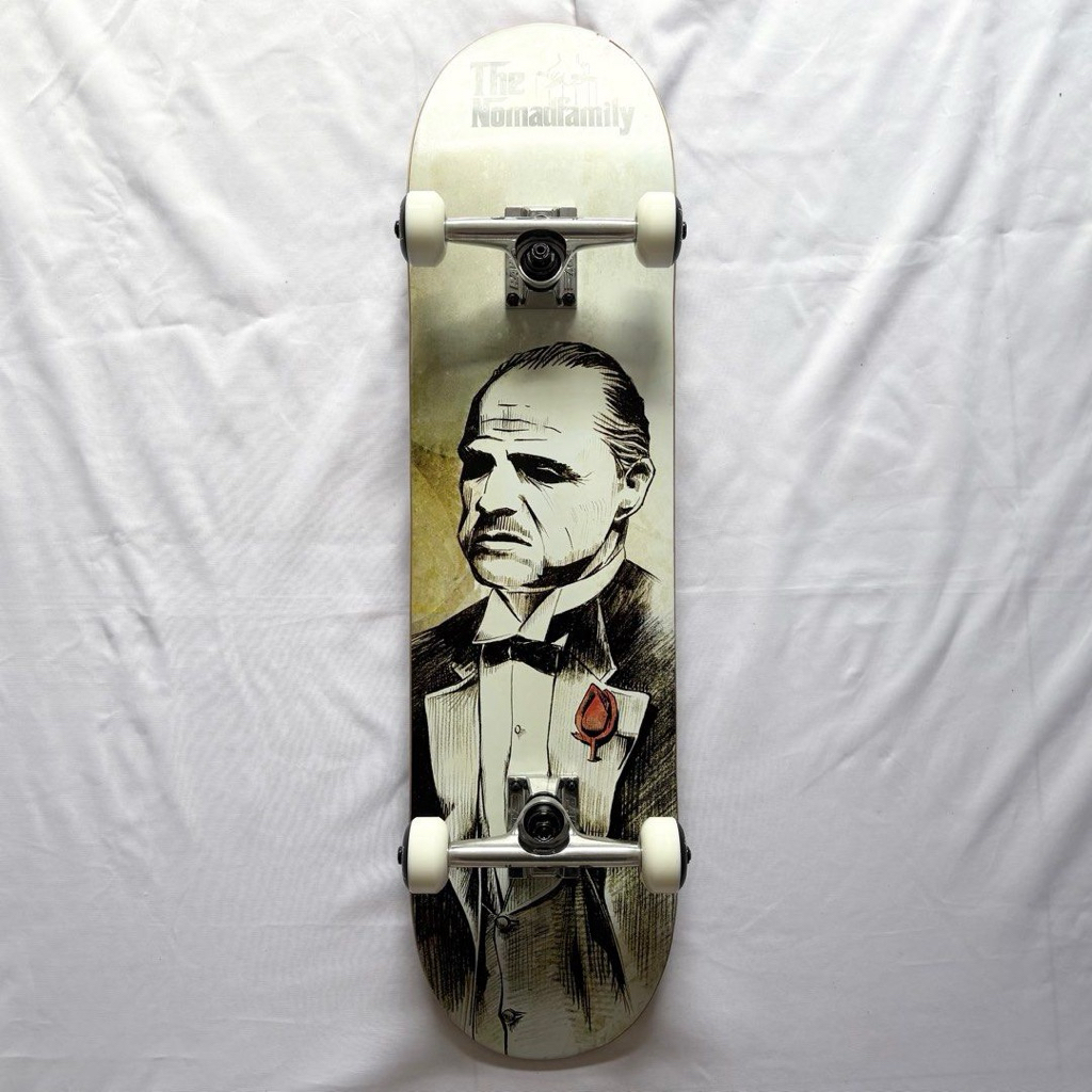 Nomad “Godfather”” 7.875”Custom Skateboard Complete-Halfpiped
