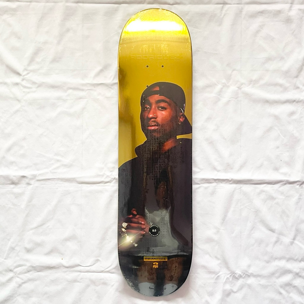 Primitive x 2Pac “Shine” 8.0” x 31.75” Rodriguez Skateboard Deck-Halfpiped